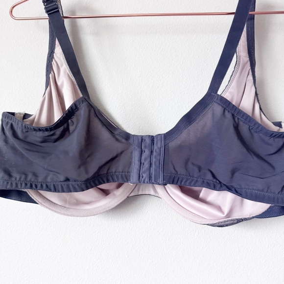 Cacique Gray Lace Underwire Full Coverage Bra - Picture 5 of 8